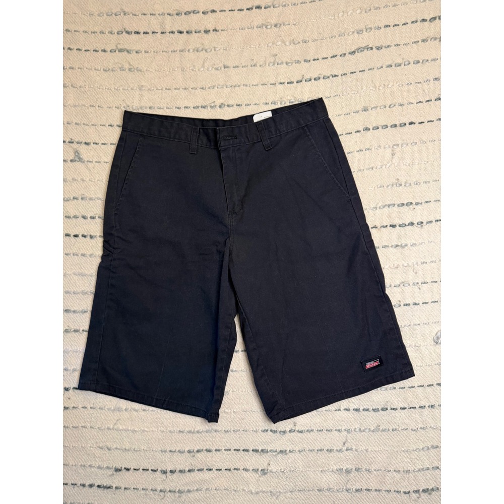 Dickies Mens Black Flat Front Work Shorts Relaxed Fit Multi-Pocket GR630BK 32
